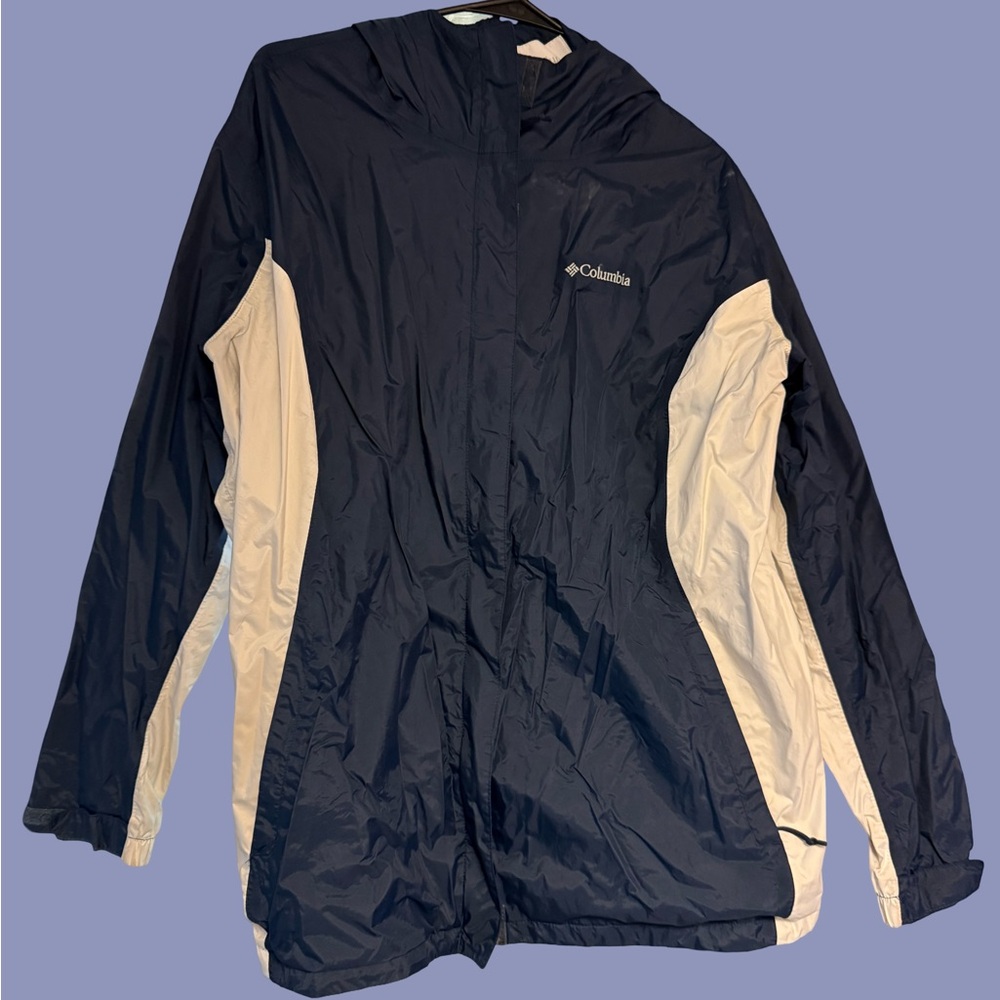 Columbia Navy and Cream Windbreaker Jacket